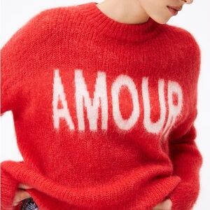 Suncoo Paris Sweater Amour Pull Passion Red Wool Mohair Small